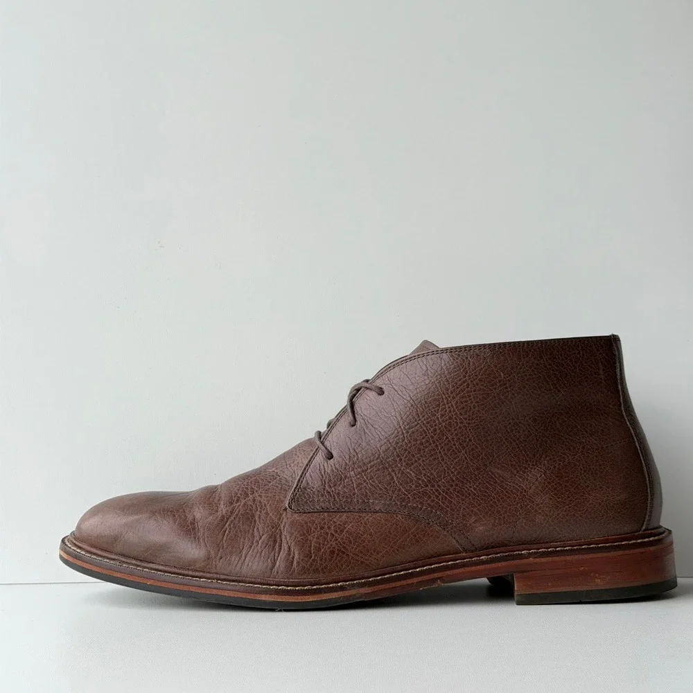 Cole Haan Chukka Boots Men 13 Brown Leather Lace Up Dress Shoes Heritage Preppy